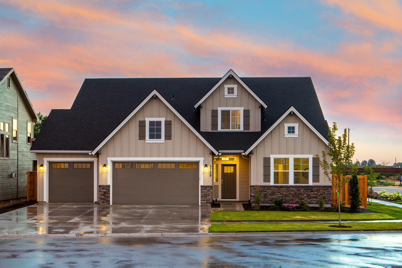 a nice house with small lawn